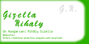 gizella mihaly business card